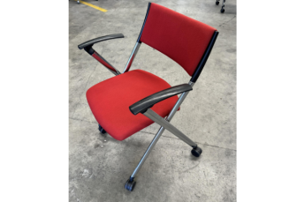 Red Foldup Visitors Chairs/arms