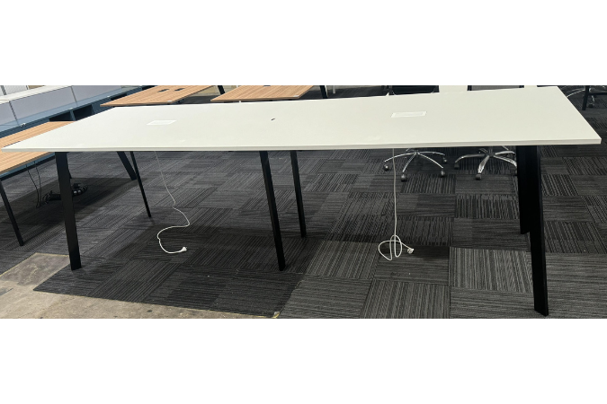 White Conference High Table 3600mm