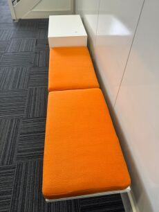 Bench- Orange Cushioned 