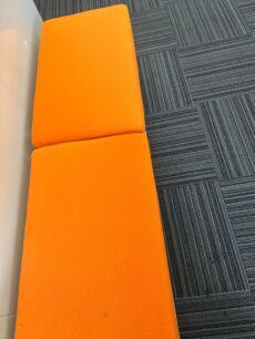 Bench- Orange Cushioned 