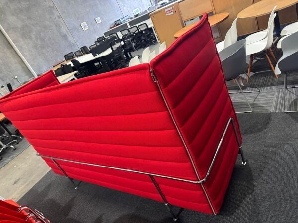 Vitra Coveted Alcove High Back Sofa by Ronan & Erwan Bouroullec -Red