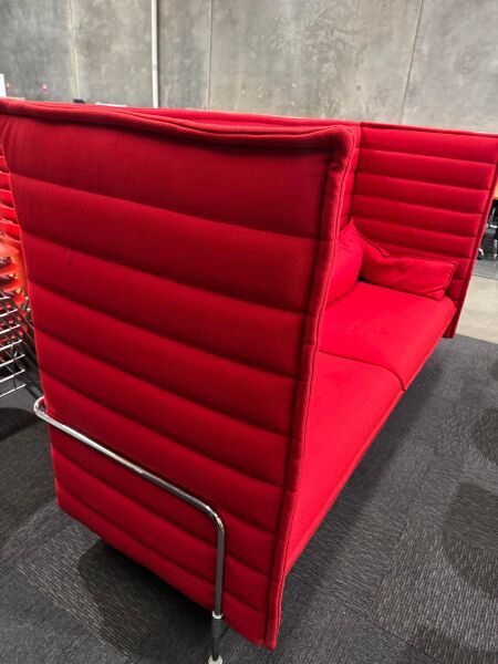 Vitra Coveted Alcove High Back Sofa by Ronan & Erwan Bouroullec -Red