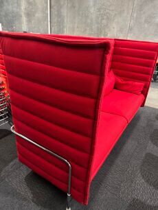 Vitra Coveted Alcove High Back Sofa by Ronan & Erwan Bouroullec -Red