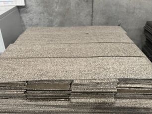 Light Grey/Beige Striped Carpet Tile